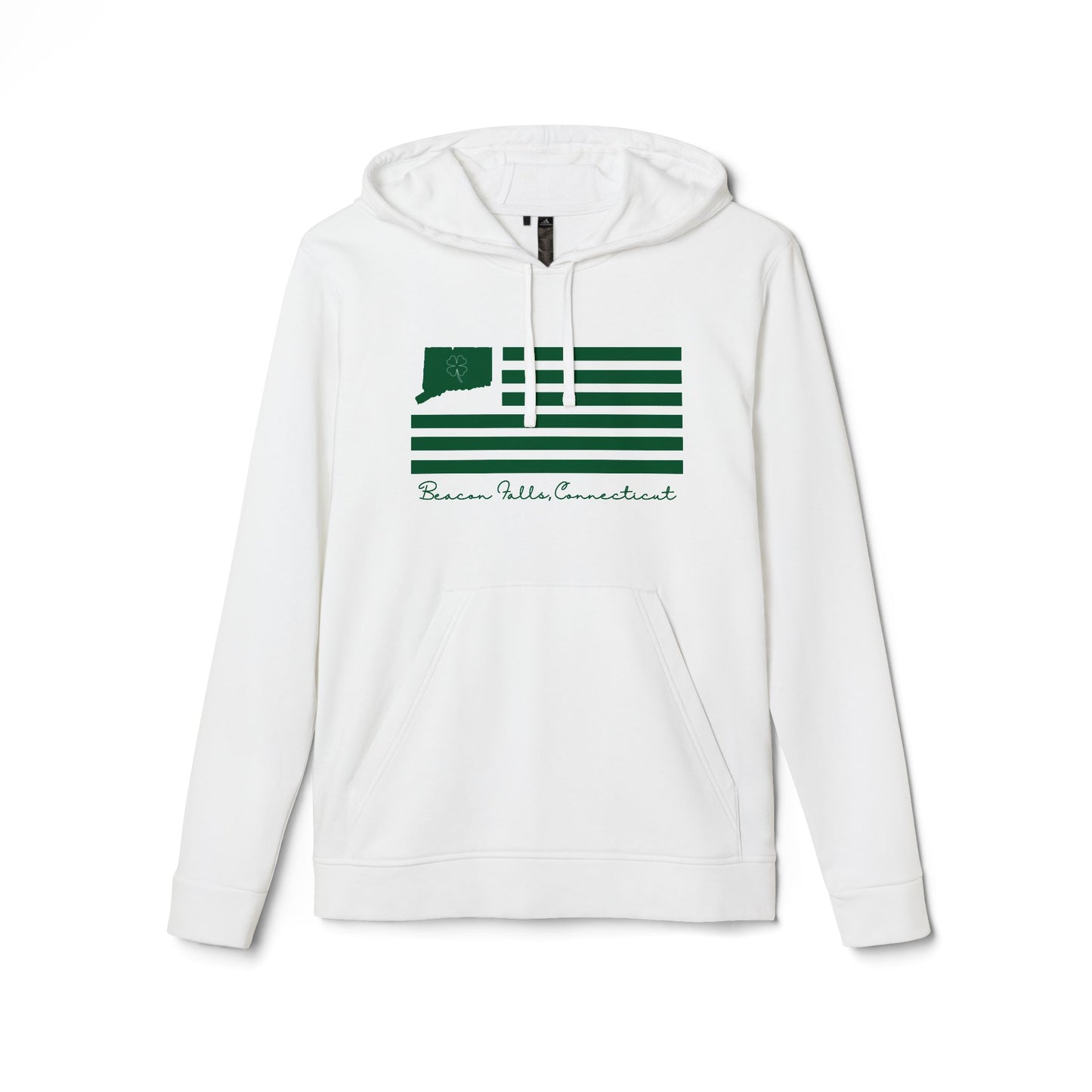 Beacon Falls Connecticut St. Patrick’s Day Flag adidas Unisex Fleece Hoodie