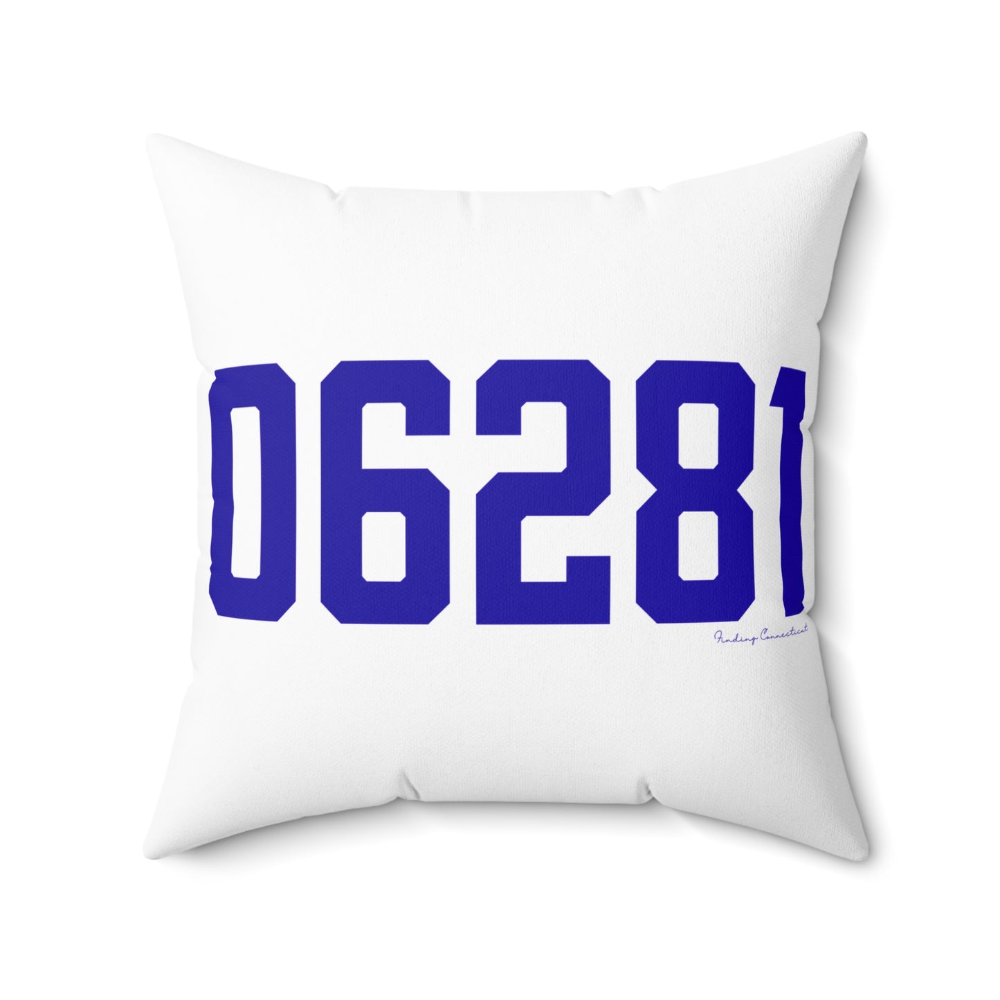 06281 Woodstock Connecticut Zip Code Spun Polyester Square Pillow