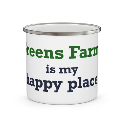 Greens Farms is my Happy Place Enamel Camping Mug