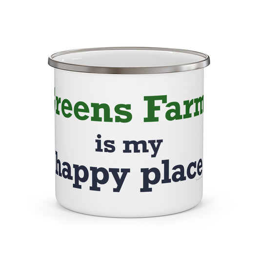 Greens Farms is my Happy Place Enamel Camping Mug