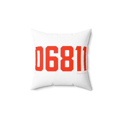 06811 Danbury Connecticut Zip Code Spun Polyester Square Pillow