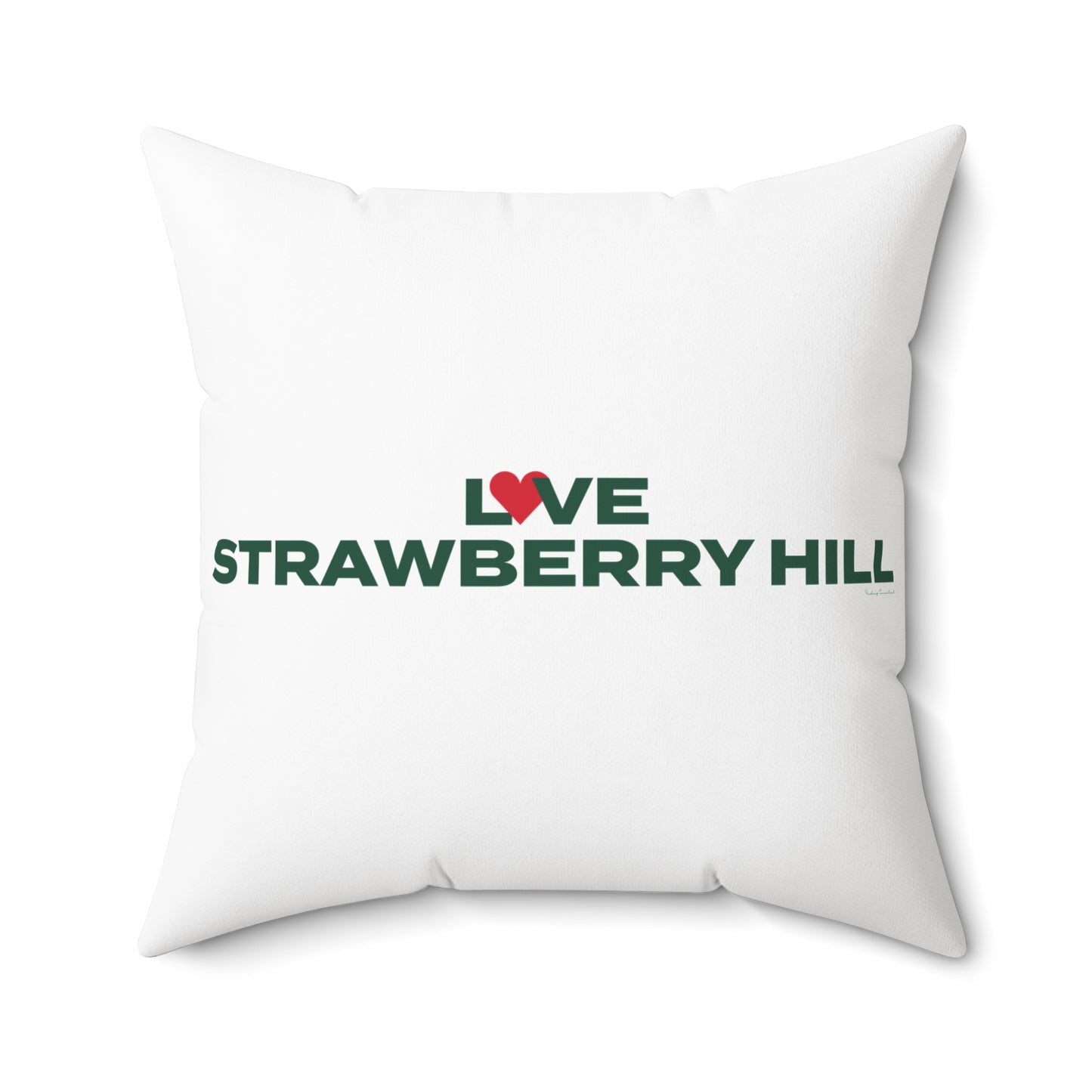 Love Strawberry Hill Spun Polyester Square Pillow