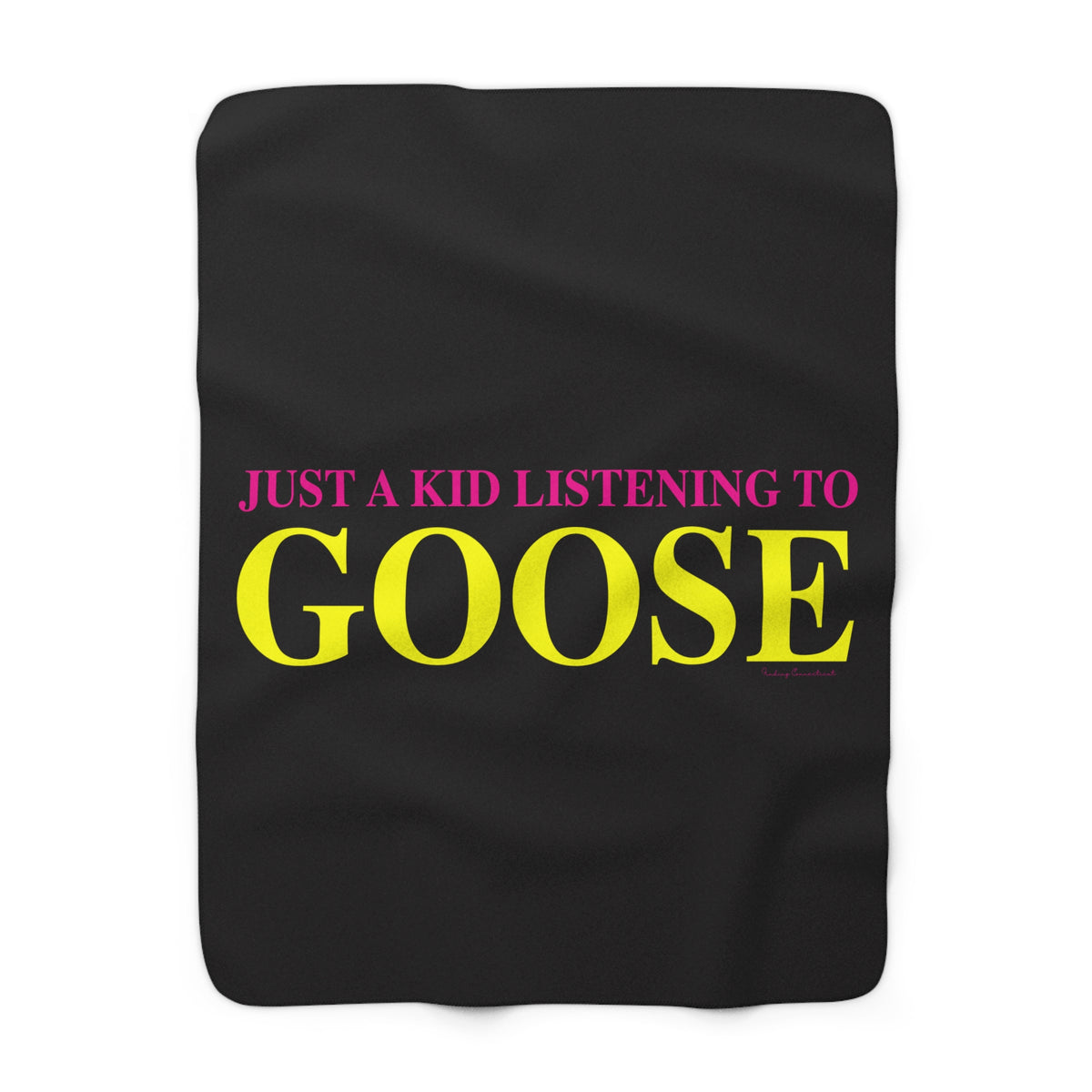 Just a kid listening to Goose - Yellow & Pink Sherpa Fleece Blanket