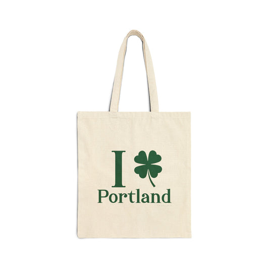 I Clover Portland Cotton Canvas Tote Bag