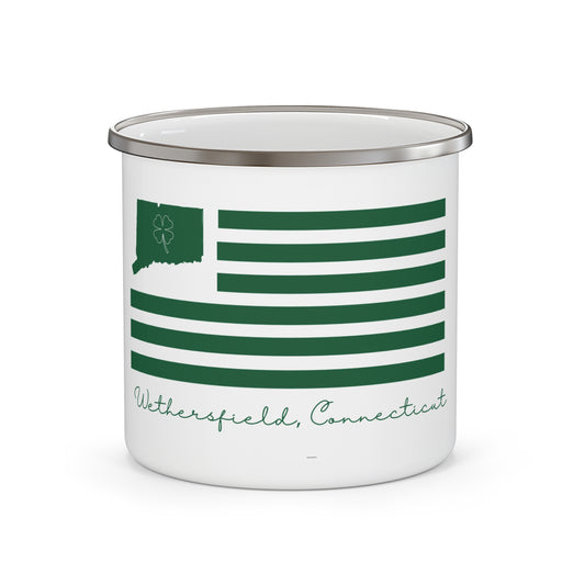 Wethersfield Connecticut St. Patrick’s Day Flag Enamel Camping Mug