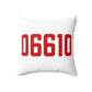 06610  Bridgeport Connecticut Zip Code Spun Polyester Square Pillow
