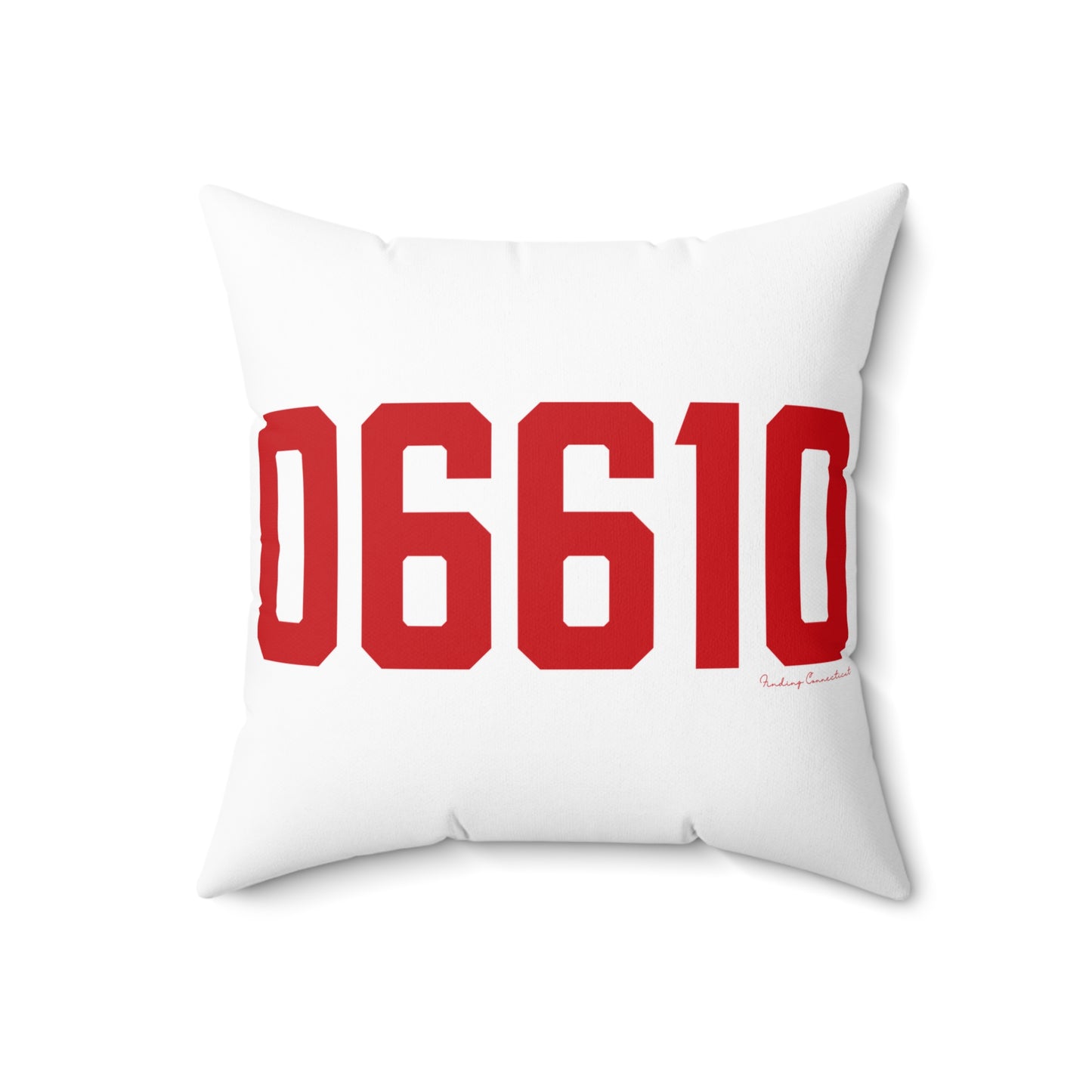 06610  Bridgeport Connecticut Zip Code Spun Polyester Square Pillow
