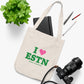 I Heart ESTN Organic Canvas Tote Bag