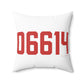 06614 - Stratford Connecticut Zip Code Spun Polyester Square Pillow