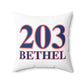 203 Bethel Red White & Blue Spun Polyester Square Pillow