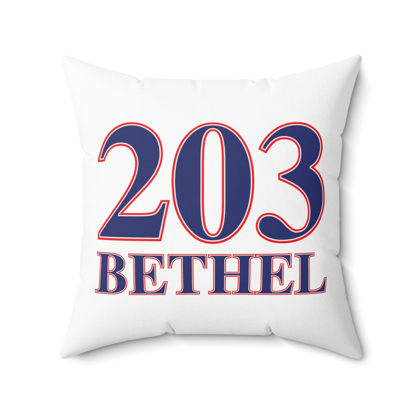 203 Bethel Red White & Blue Spun Polyester Square Pillow