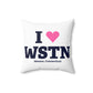 I Heart WSTN Spun Polyester Square Pillow