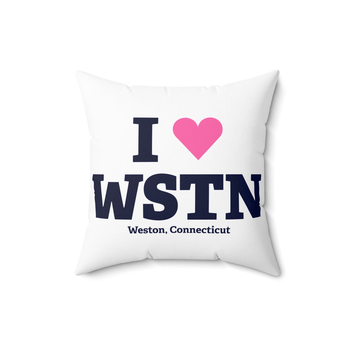 I Heart WSTN Spun Polyester Square Pillow