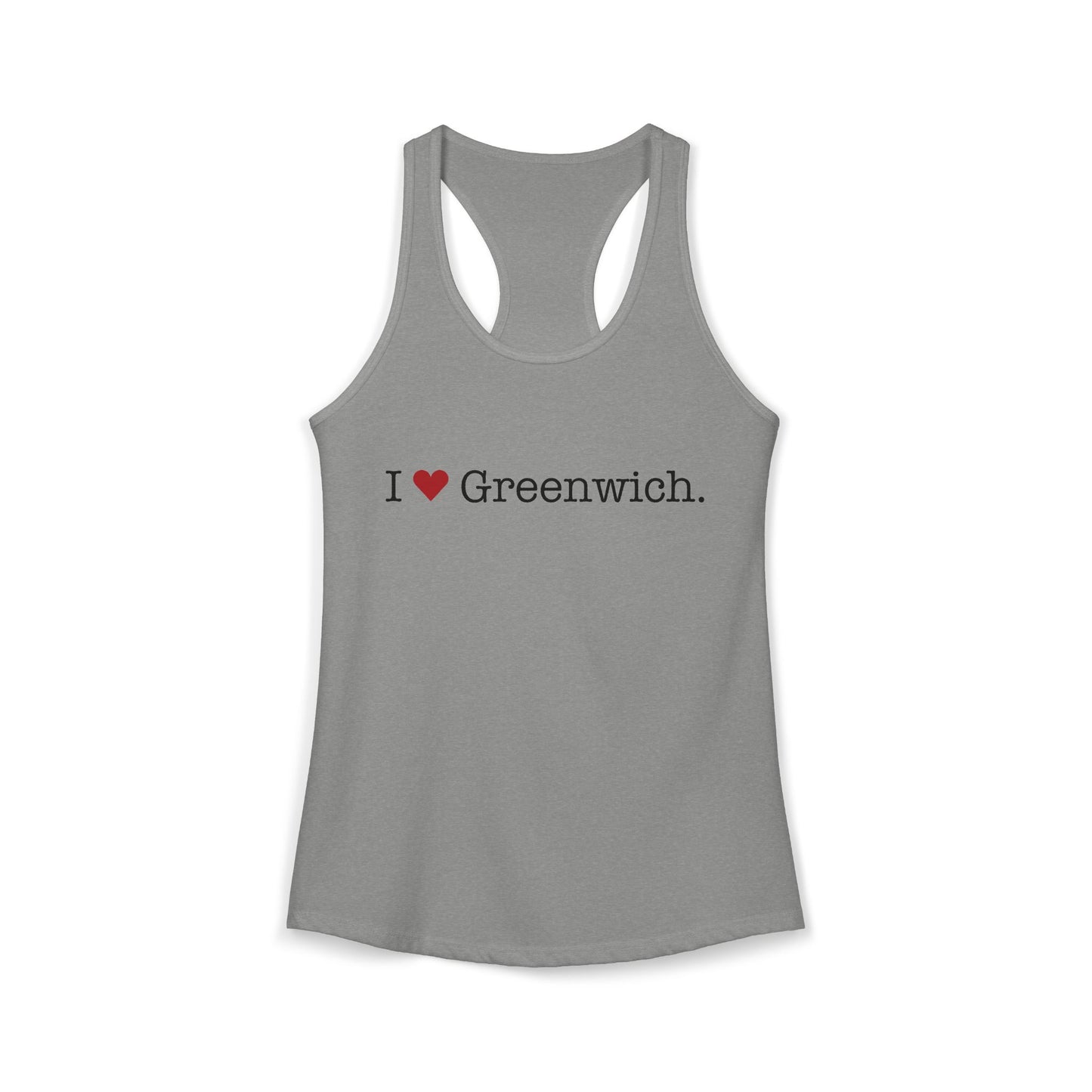 I Heart Greenwich. Women's Ideal Racerback Tank Top