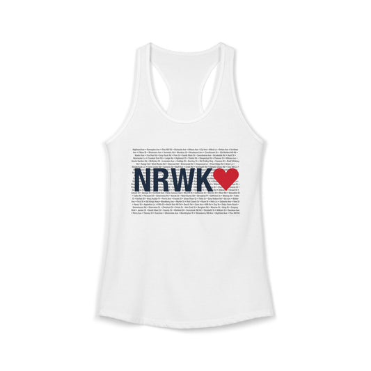 Norwalk Love  Women's Ideal Racerback Tank Top