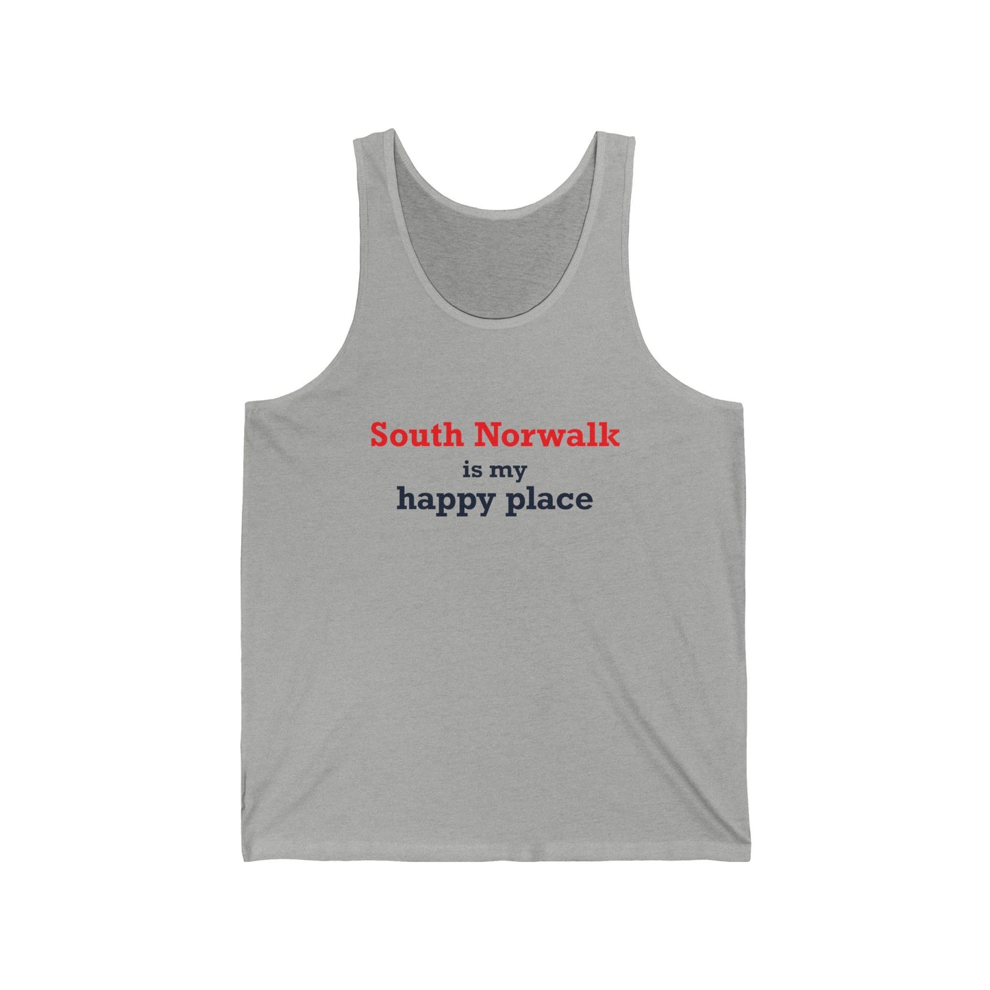 South Norwalk is My Happy Place Unisex Jersey Tank Top