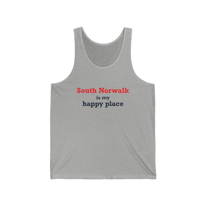 South Norwalk is My Happy Place Unisex Jersey Tank Top
