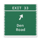 Vintage Merritt Parkway Exit 33 Sign Matte Canvas, Stretched, 1.25"