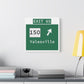 Vintage WCP Exit 65 Sign Matte Canvas, Stretched, 1.25"