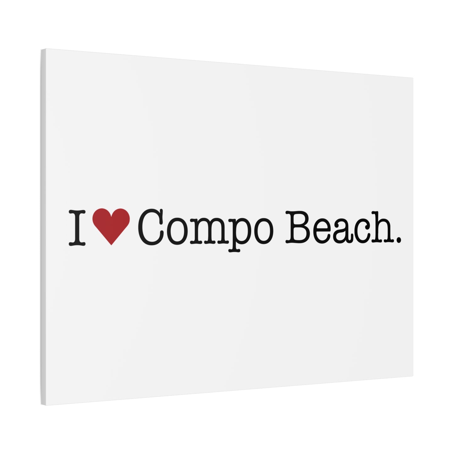 I Heart Compo Beach. Matte Canvas, Stretched, 1.25"