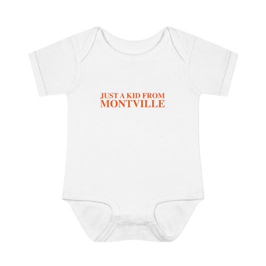 Just a kid from Montville Infant Baby Rib Bodysuit