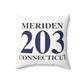 Meriden 203 Connecticut Polyester Square Pillow
