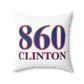 860 Clinton Red, White & Blue Spun Polyester Square Pillow