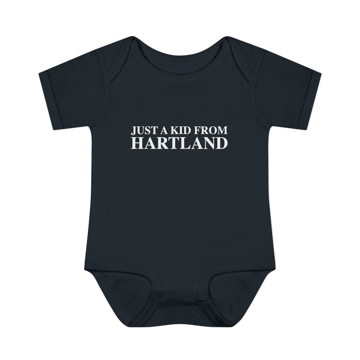 Just a kid from Hartland Infant Baby Rib Bodysuit