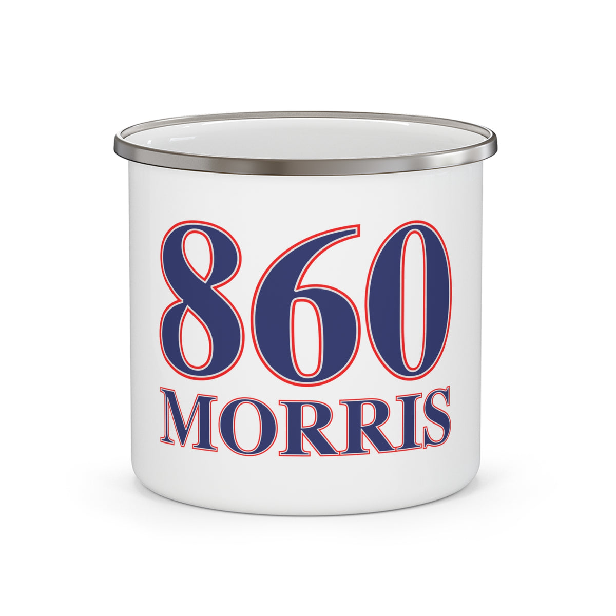 Morris Red, White & Blue Enamel Camping Mug