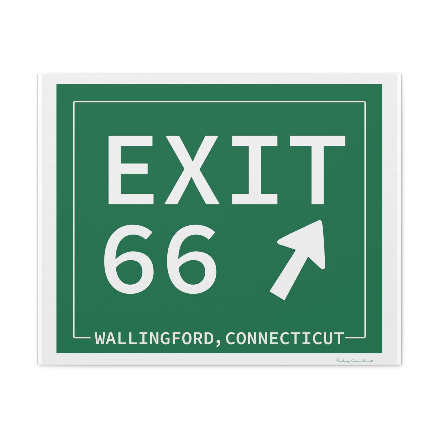 Vintage Exit 66 WCP Sign Matte Canvas, Stretched, 1.25"