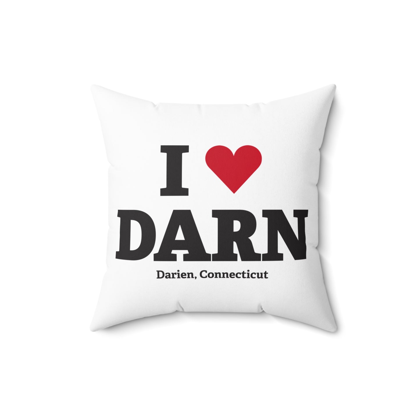 I Heart DARN Spun Polyester Square Pillow