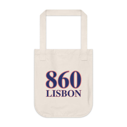 860 Lisbon Red, White & Blue Organic Canvas Tote Bag