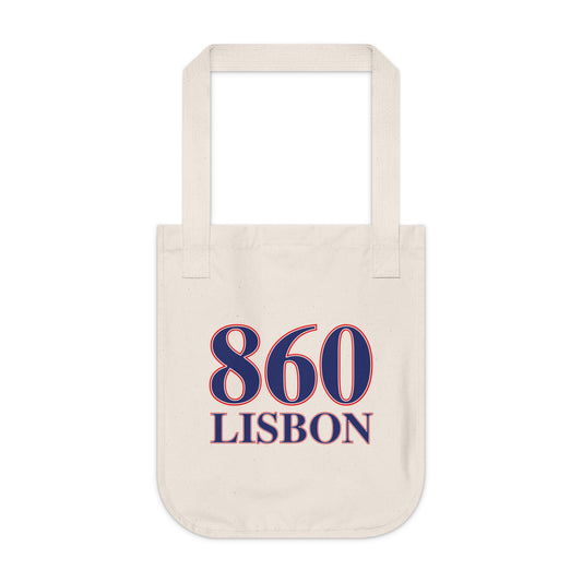 860 Lisbon Red, White & Blue Organic Canvas Tote Bag