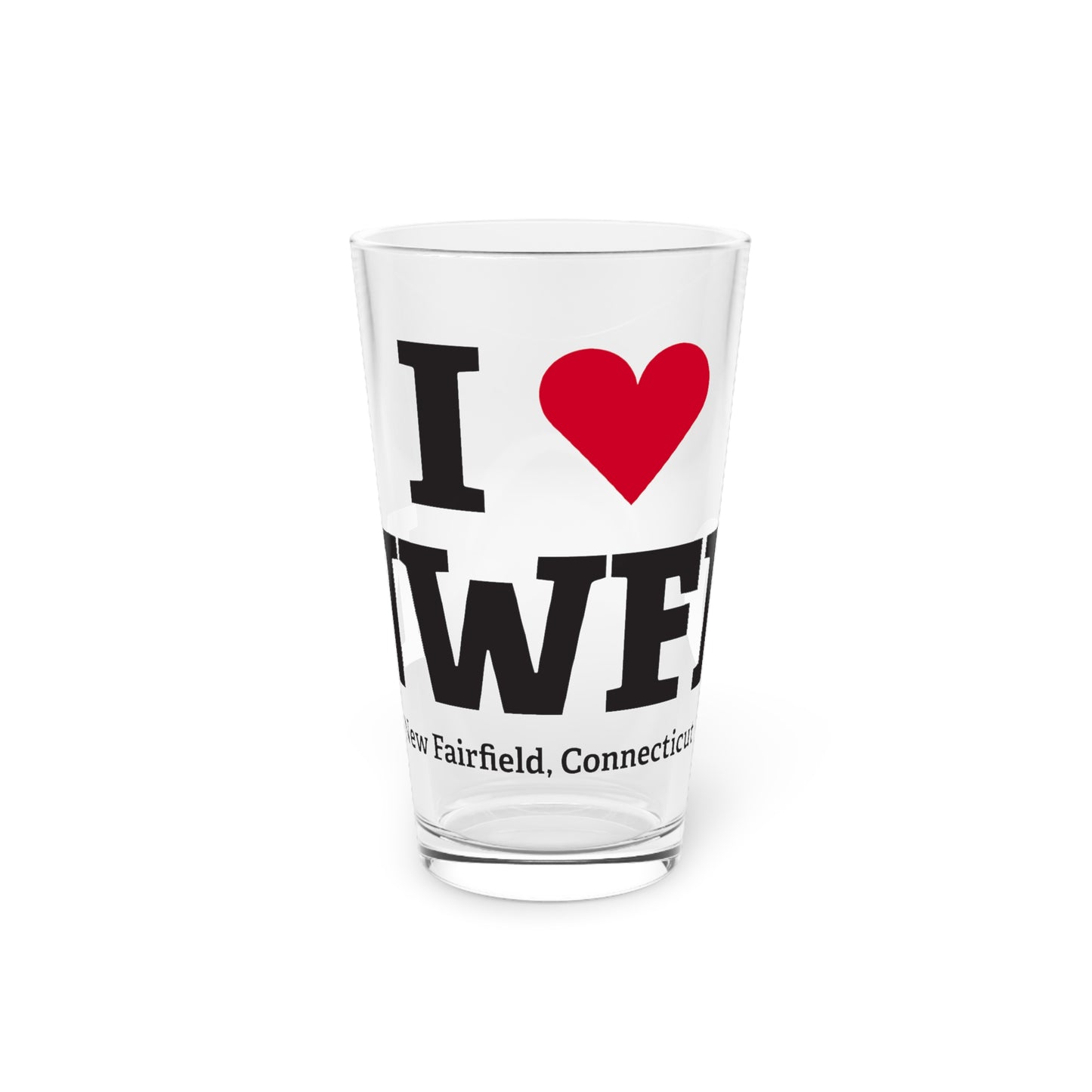 I Heart NWFD Pint Glass, 16oz