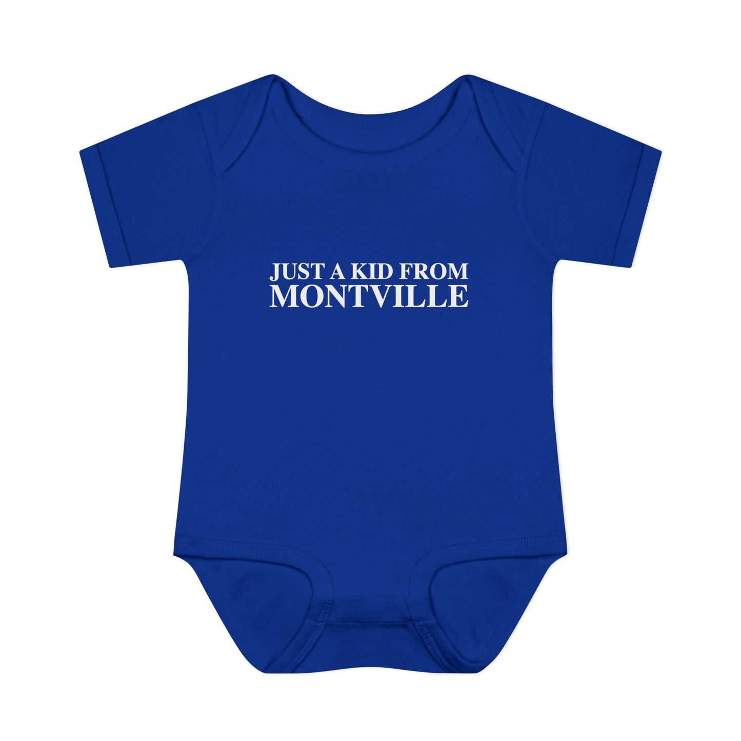Just a kid from Montville Infant Baby Rib Bodysuit