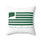 Waterbury Connecticut St. Patrick’s Day Flag Spun Polyester Square Pillow