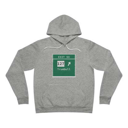 Vintage Merritt Parkway Exit 50 Sign Unisex Sponge Fleece Pullover Hoodie