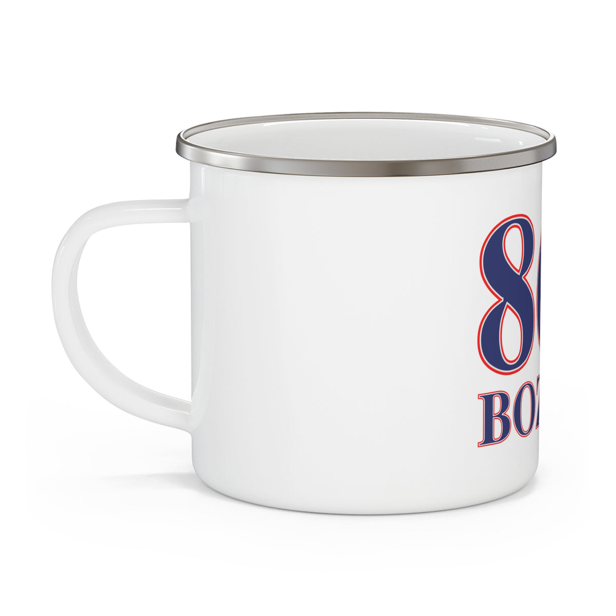 860 Bozrah Red, White & Blue Enamel Camping Mug