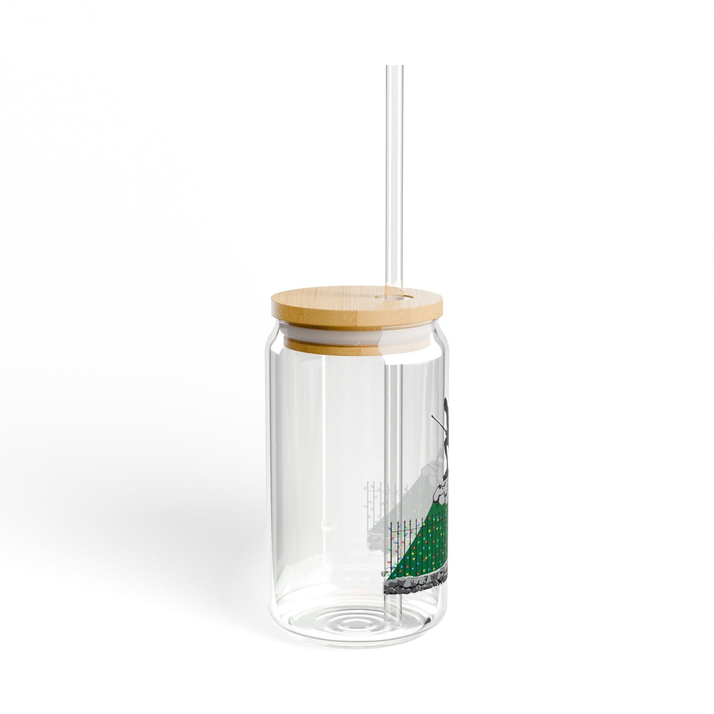 Minuteman Holiday Lights Sipper Glass, 16oz