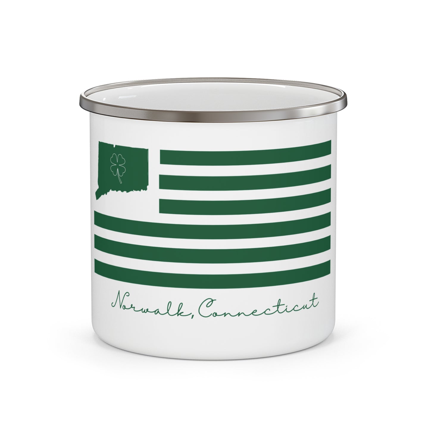 Norwalk Connecticut St. Patrick's Day Enamel Camping Mug