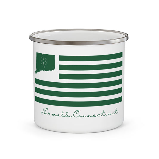 Norwalk Connecticut St. Patrick's Day Enamel Camping Mug