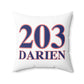 203 Darien Red White & Blue Spun Polyester Square Pillow