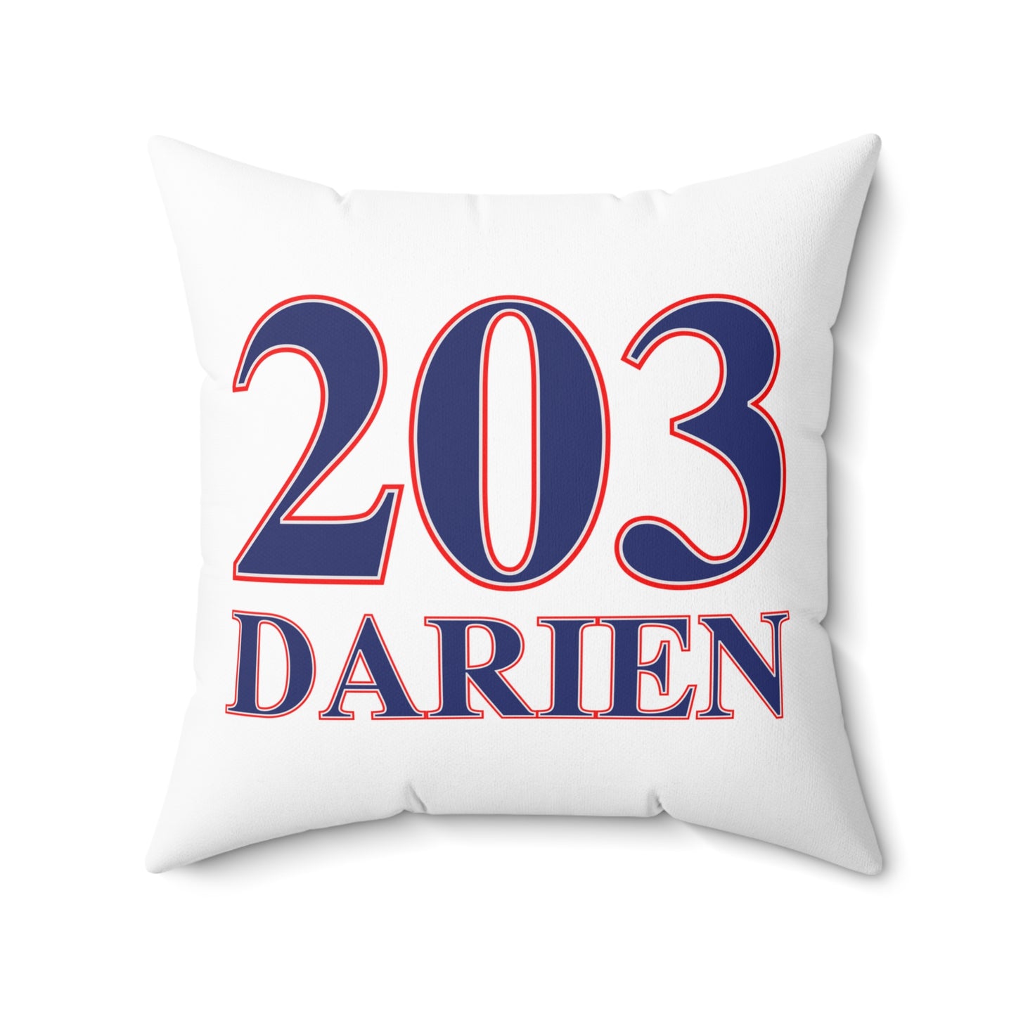 203 Darien Red White & Blue Spun Polyester Square Pillow