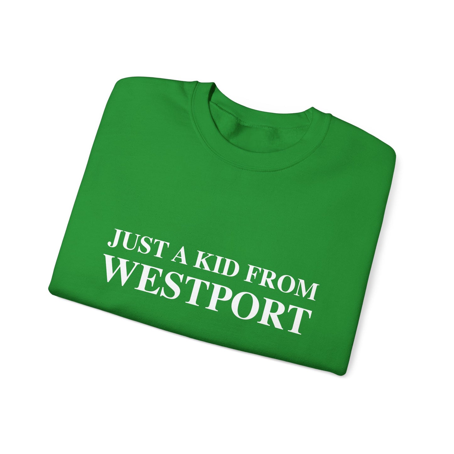 Just a kid from Westport Unisex Heavy Blend™ Crewneck Sweatshirt
