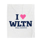 I Heart WLTN Velveteen Plush Blanket