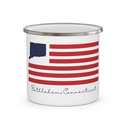 Bethlehem  Connecticut Flag Enamel Camping Mug