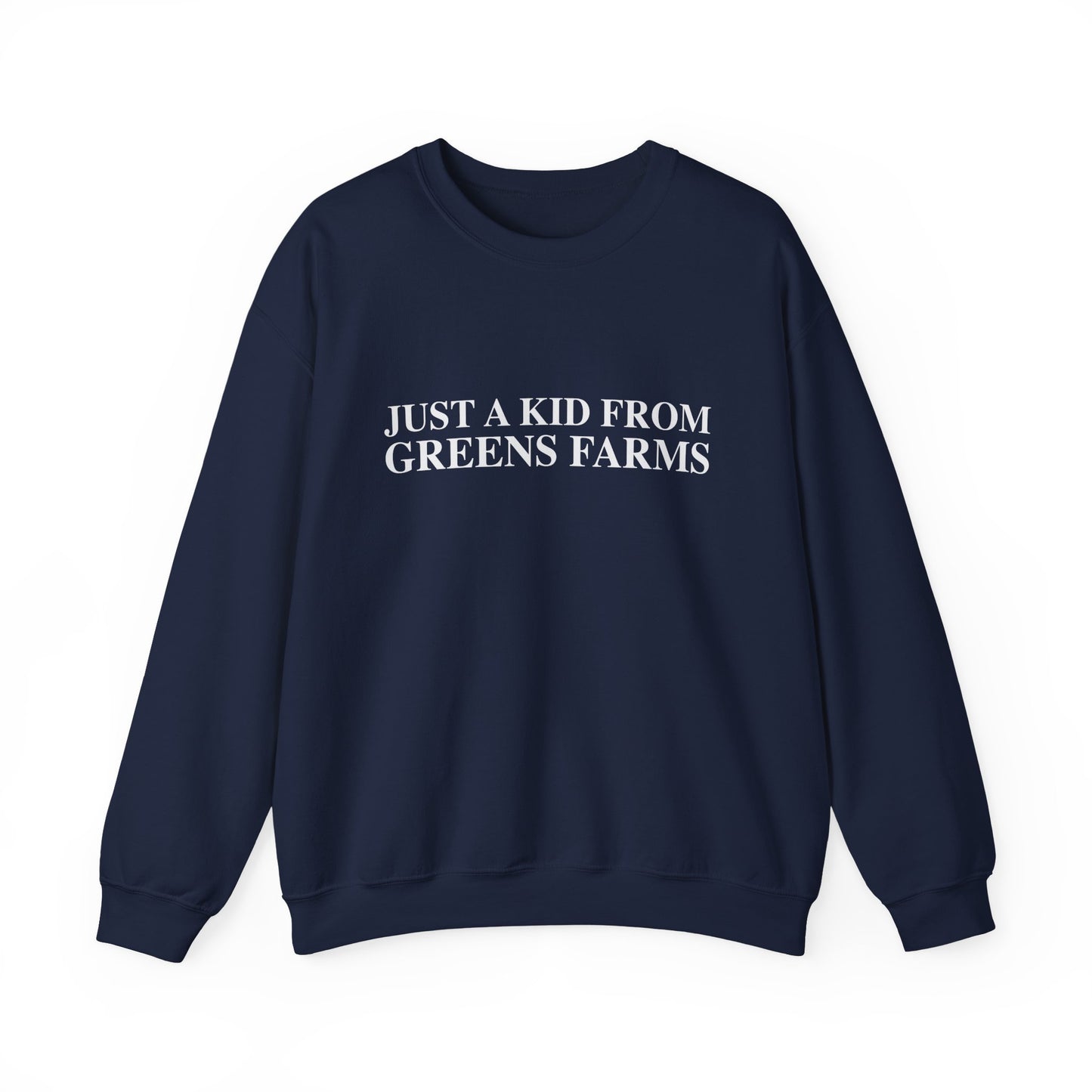 Just a kid from Greens Farms Unisex Heavy Blend™ Crewneck Sweatshirt