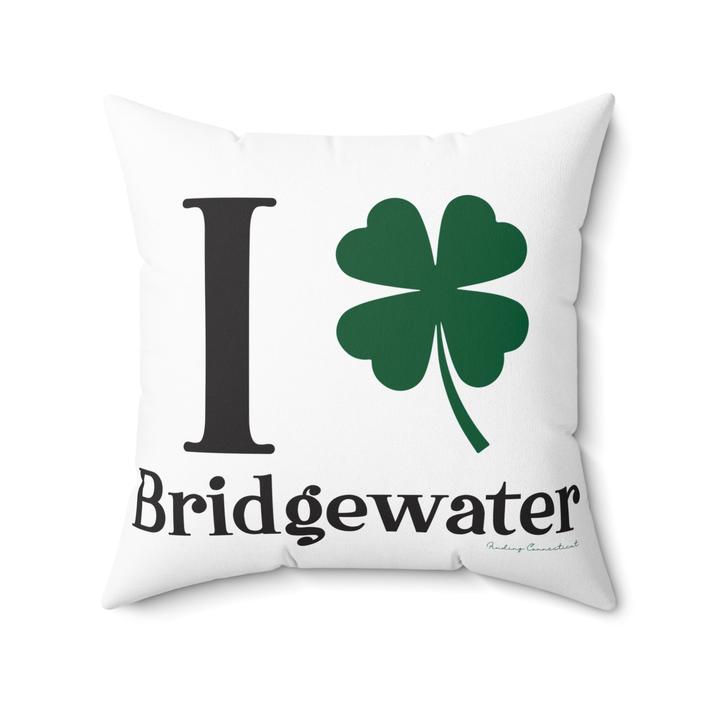 I Clover Bridgewater Spun Polyester Square Pillow