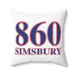860 Simsbury Hill Red, White & Blue Spun Polyester Square Pillow