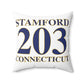 Stamford 203 Connecticut Spun Polyester Square Pillow